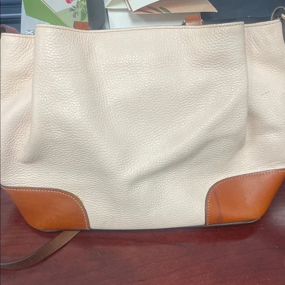 Dooney & Bourke Cream and Tan Satchel - Picture 3 of 6